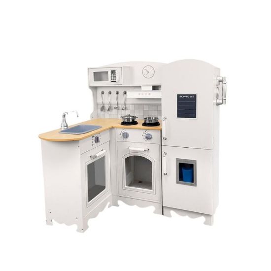 صورة مطبخ ألعاب تفاعلي للأطفال مع أدوات كهربائية