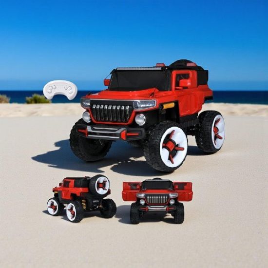 صورة سيارة أطفال كهربائية جيب بمحركين 12 فولت