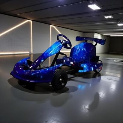 صورة سكوتر كارتنج كهربائي للأطفال بتصميم المجرة الفضائية