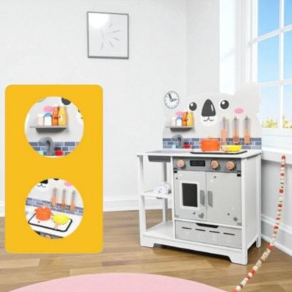 صورة مطبخ الكوالا الخشبي المتكامل للأطفال