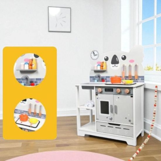صورة مطبخ الكوالا الخشبي المتكامل للأطفال