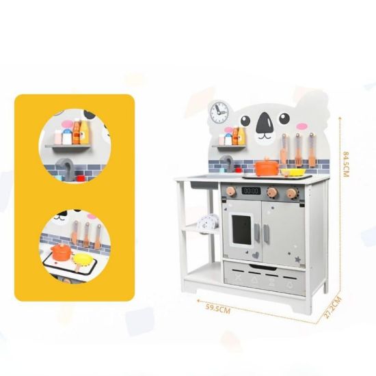 صورة مطبخ الكوالا الخشبي المتكامل للأطفال