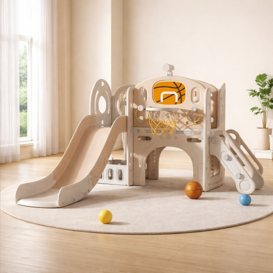 صورة ملعب أطفال منزلي فاخر متعدد الأنشطة