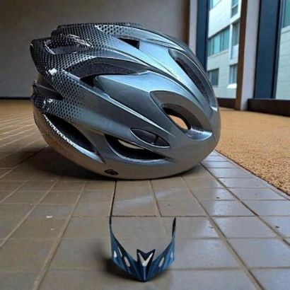 صورة خوذة دراجات هوائية رياضية رمادي كربوني