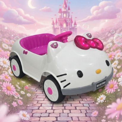 صورة سيارة أطفال كهربائية هلو كيتي