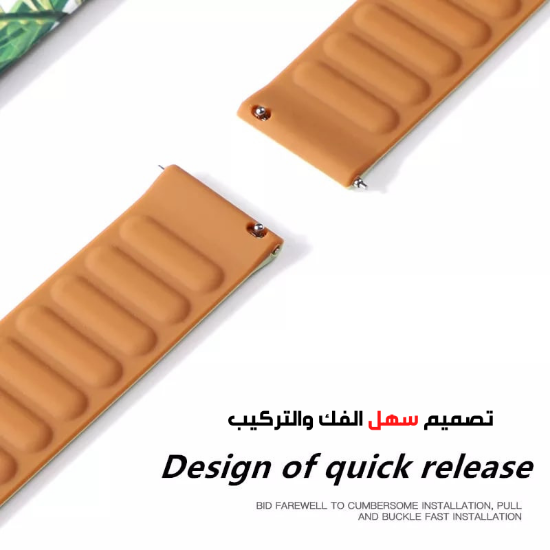 صورة سوار #ساعة اساور متوافقة مع معظم الساعات الذكية مقاس 22 Watch bands Compatible with most #smart #watches, size 22#