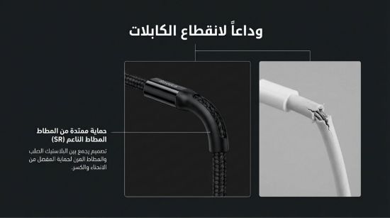 صورة كابل شحن سريع تايب سي من الطرفين /Fast Charging Cable Type CE From Both sides