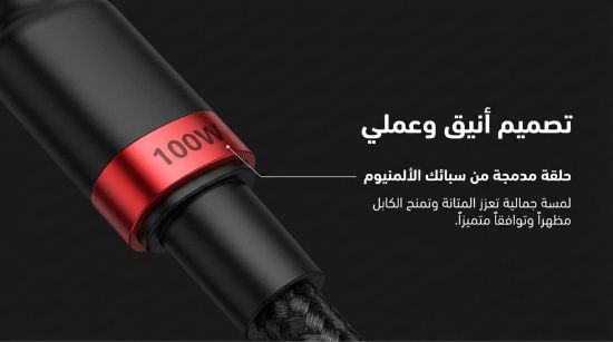 صورة كابل شحن سريع تايب سي من الطرفين /Fast Charging Cable Type CE From Both sides