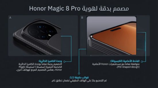 صورة جراب جوال Honor MAGIC 8 PRO من ماركة نيلكن مزود بغطاء خاصة لحمايه العدسة الخارقة لهاتفك