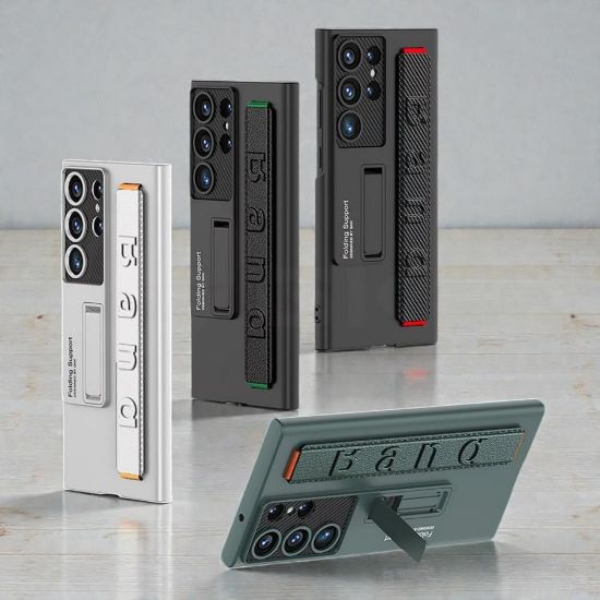 صورة كفر جراب غطاء حماية مع مسكة لجوال #سامسونج اس 23 الترا For #Samsung Galaxy S23 Ultra Case with strap Plain Wrist Strap Holder