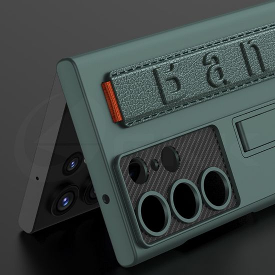 صورة كفر جراب غطاء حماية مع مسكة لجوال #سامسونج اس 23 الترا For #Samsung Galaxy S23 Ultra Case with strap Plain Wrist Strap Holder