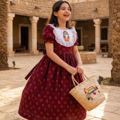 صورة فستان "أصالة" المنقوش