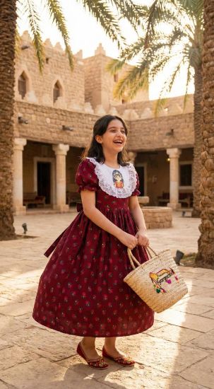 صورة فستان "أصالة" المنقوش