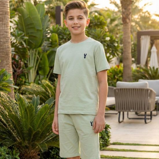 صورة طقم "كاسبـيان" الصيفي - باللون الأخضر الباستيل