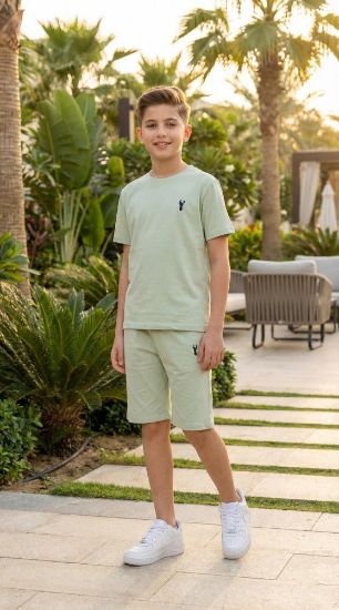 صورة طقم "كاسبـيان" الصيفي - باللون الأخضر الباستيل