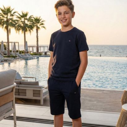 صورة طقم "كلاسيك براون" الصيفي للأولاد