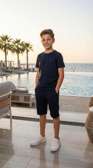 صورة طقم "كلاسيك براون" الصيفي للأولاد