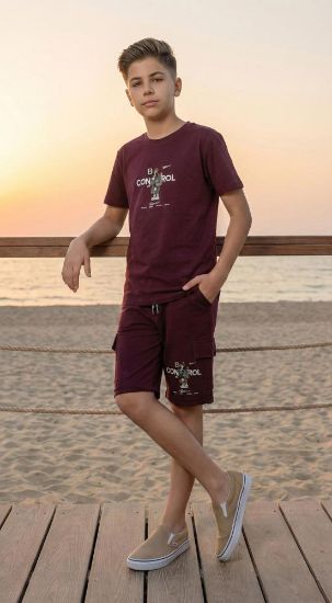 صورة طقم "كاونترول" كارجو العنابي