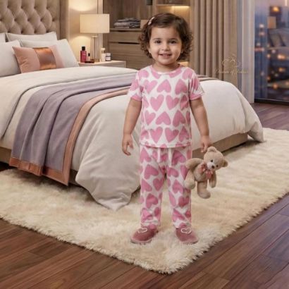 صورة طقم "بيجامة قلوب الحب"