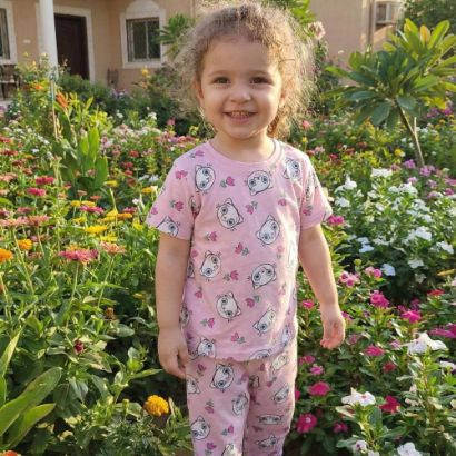 صورة طقم بجامة "قطط المرح" القطني - وردي زاهي