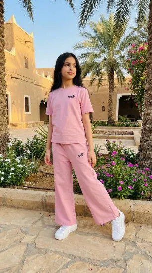 Picture of طقم وردي صيفي بناتي من PU