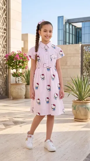 صورة فستان "كاندي سترايب" الوردي 2