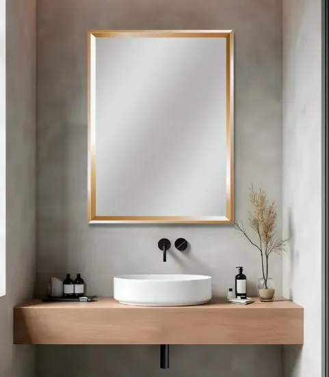 صورة MIRROR WITH FRAM GOLD SS-001-GO 80x60 MAJOR [ CHINA]