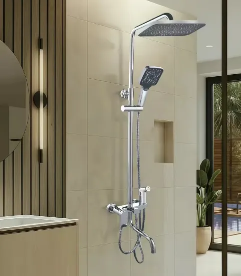 صورة TEL SHOWER SET WITH MIXER  CHROME B7094SBL-72 RANCY(CHINA)