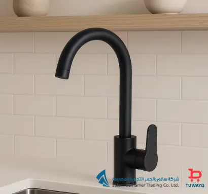 صورة خلاط مطبخ واحد فتحه لون أسود توكو