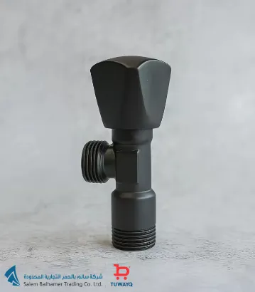صورة محبس زاوية أسود 1/2x1/2 اسود توكو
