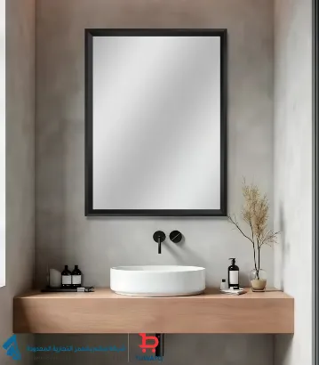 صورة MIRROR WITH FRAM BLACK SS-001-BL 80x60  7326 MAJOR [ CHINA]