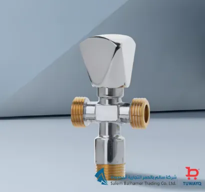 صورة C/P ANGLE VALVE 1/2" CHROME 1HANDLE 2LINE  TOCO  (CHINA)