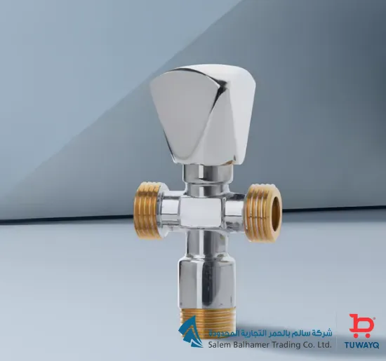 صورة C/P ANGLE VALVE 1/2" CHROME 1HANDLE 2LINE  TOCO  (CHINA)
