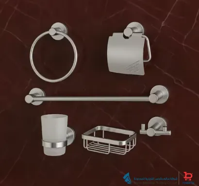 صورة C/P BATH ACCESORIES SET 6PCS ALUMINIUM HEAVY CHROME RANCY[CH