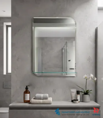 صورة مرايا بدون إطار 45سم*60سم مع رف زجاج BM002