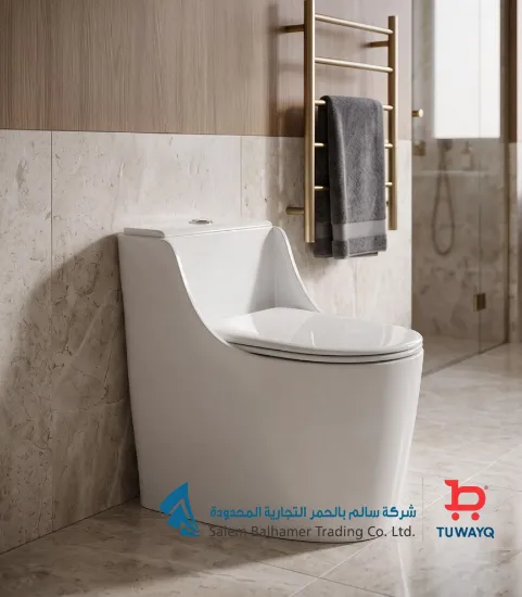صورة كرسي حمام قطعه واحده أبيض 670*360*705مم 860 تصريف أرضي 30سم ماجور