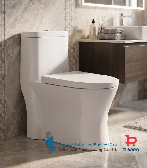 صورة كرسي حمام قطعه واحده أبيض 3893 تصريف أرضي 25سم ماجور