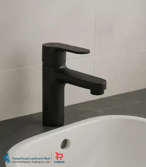 صورة خلاط مغسله مع بوب اب اسود توكو