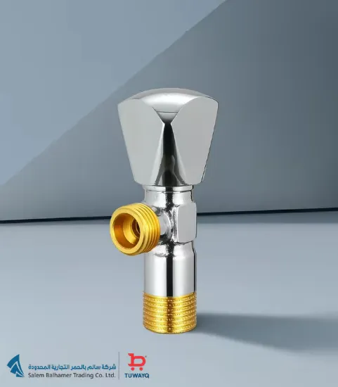 صورة محبس زاوية نحاس "1/2X3/4" كروم توكو