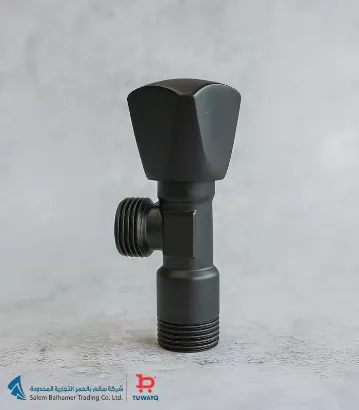 صورة محبس زاوية أسود 1/2x1/2 اسود توكو