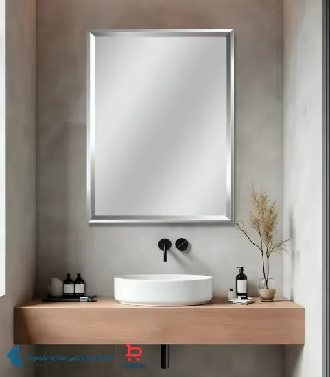 صورة مرايا مع إطار 80x60 كروم ماجور