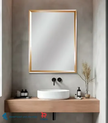 صورة مرايا مع إطار 80x60 دهبي ماجور
