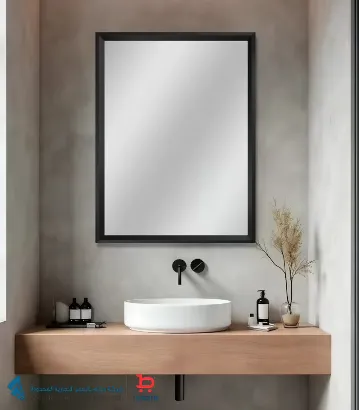 صورة مرايا مع إطار 80x60 اسود ماجور