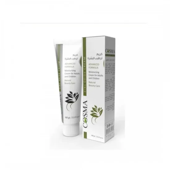 صورة كوزما زنك أوكسيد كريم لحماية البشرة من الجفاف والتهاب الجلد من الحفاضات 100 جرام