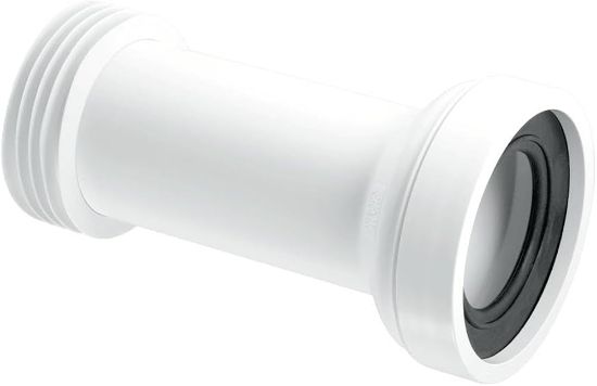 صورة WC-CON2 Straight WC Connector Adjustable Length 97-107mm Inlet 4""/110mm Outlet