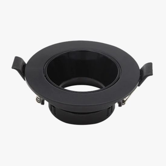 صورة إطار جرم سبوت مفرد اسود + ابيض مانع للتوهج 7 سم