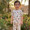 صورة طقم "زهور الربيع" - بيج منقّش